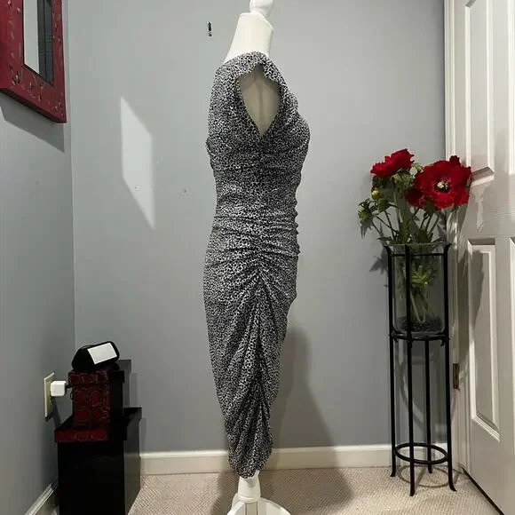 NEW Ann Taylor Silk Classic Ruched Draped Tailored Hourglass City Pencil Dress 0 - Picture 4 of 16